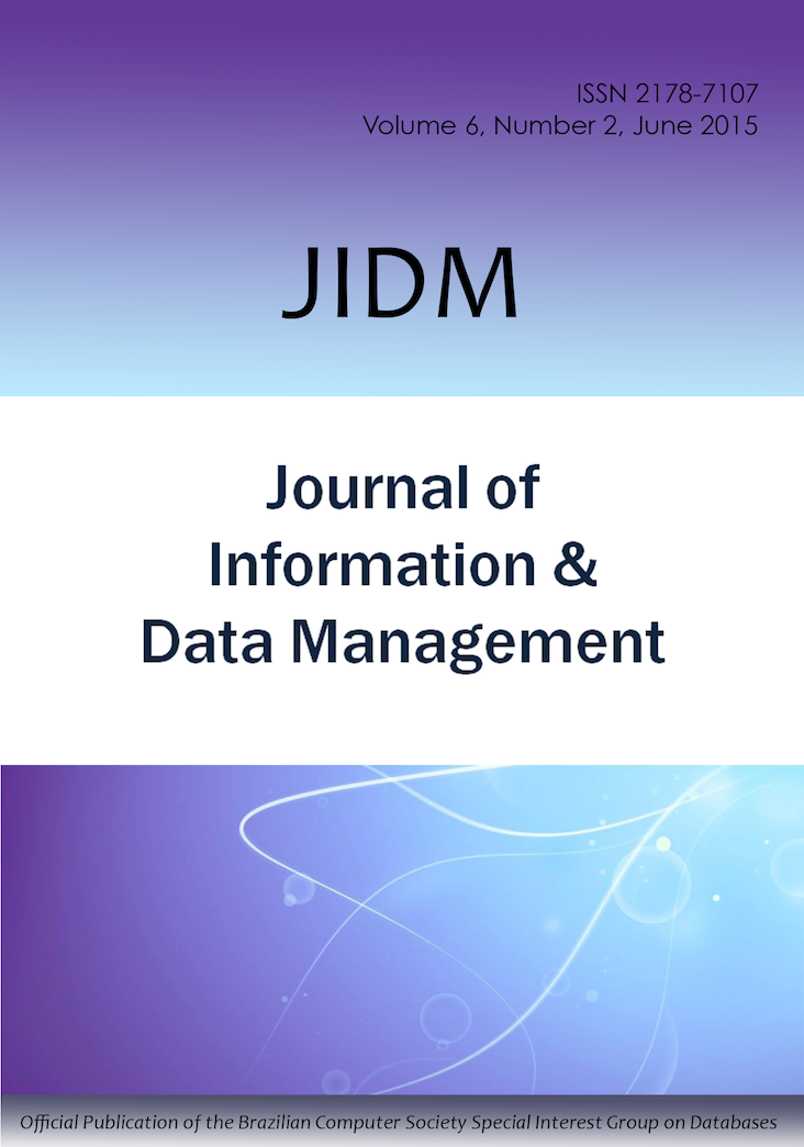 					View Vol. 6 No. 2 (2015): JOURNAL OF INFORMATION AND DATA MANAGEMENT
				