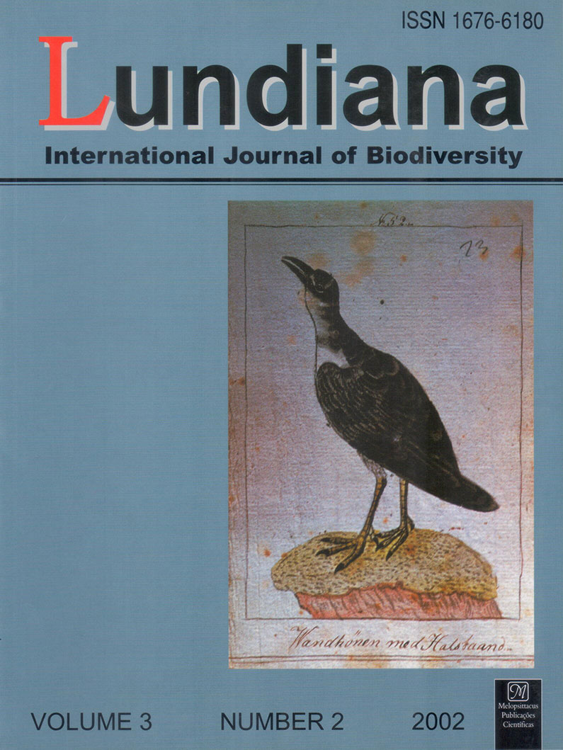 					Visualizar v. 3 n. 2 (2002): Lundiana: International Journal of Biodiversity
				