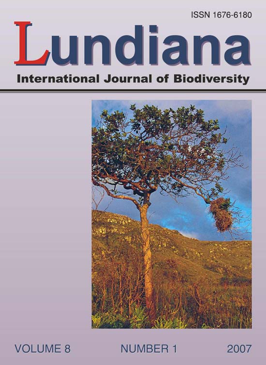 					Visualizar v. 8 n. 1 (2007): Lundiana: International Journal of Biodiversity
				