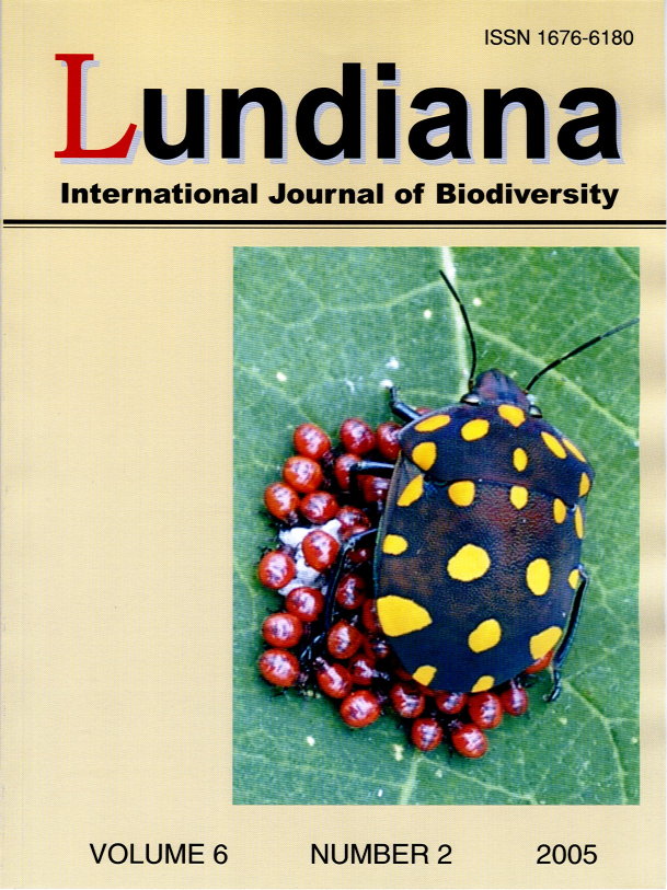 					Visualizar v. 6 n. 2 (2005):  Lundiana: International Journal of Biodiversity
				