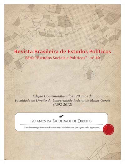					Visualizar v. 40 (2012): Edição especial dedicada aos 120 anos da Faculdade de Direito da UFMG
				